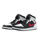Jordan 1 Mid Black Chile Red White 554724-075
