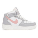 Nike Air Force 1 High Grey Pink Winter С МЕХОМ