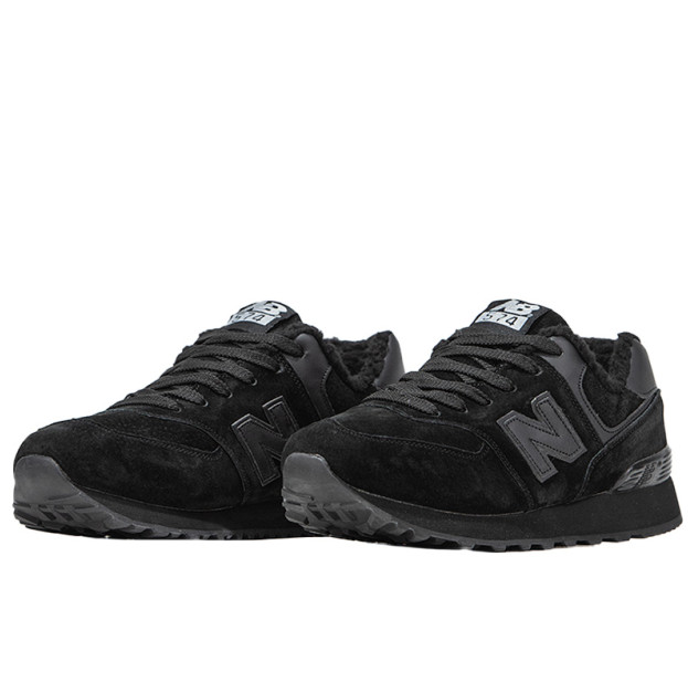 New Balance 574 Black Winter С МЕХОМ