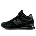 New Balance 574 Black Suede Winter С МЕХОМ