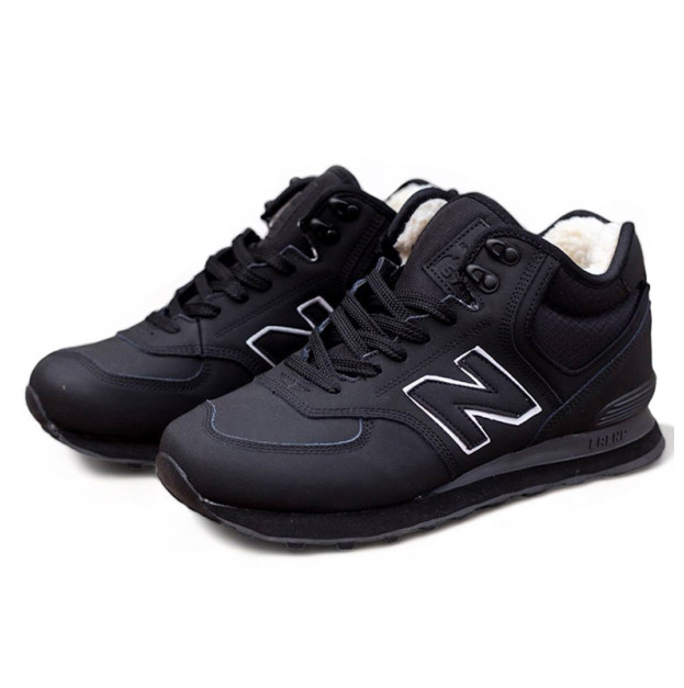 New Balance 574 Black Winter С МЕХОМ