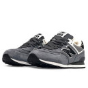 New Balance 574 Grey Black White Winter С МЕХОМ