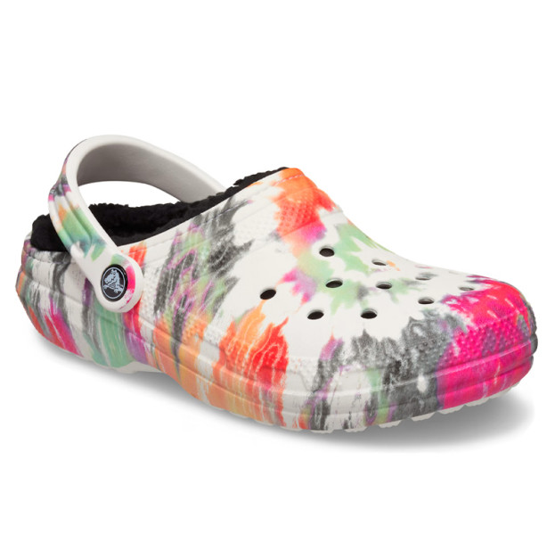Crocs Classic Lined Tie-Dye Clog Black Multi