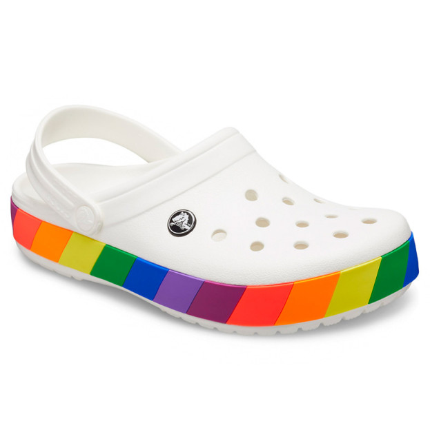 Crocs Crocband Rainbow Block Clog White