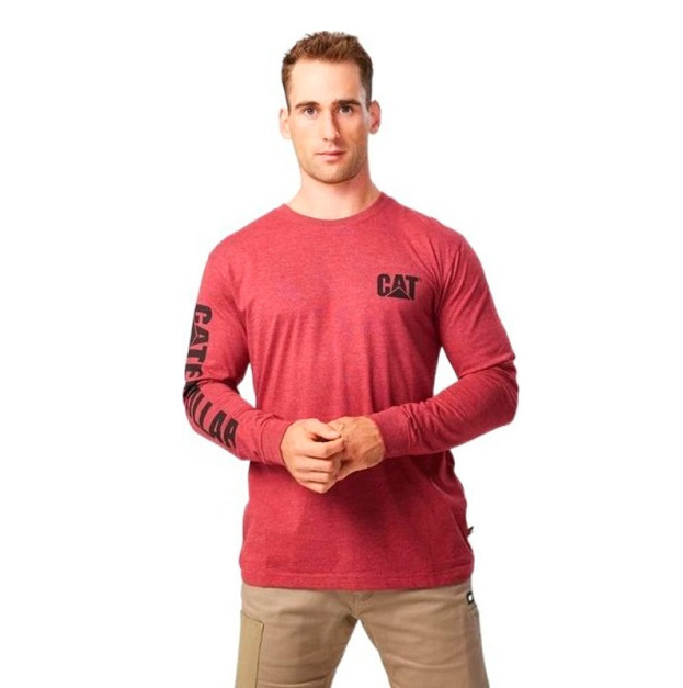 Лонгслів Caterpillar Trademark Banner Brick Red 1510034-12123