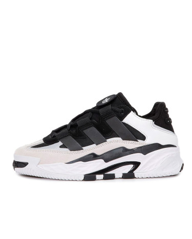 Adidas Niteball White Black Winter С МЕХОМ