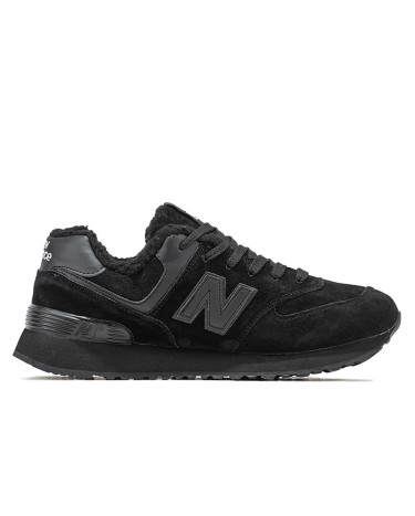 New Balance 574 Black Winter С МЕХОМ