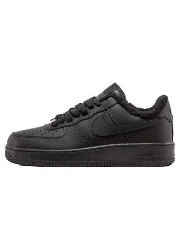Nike Air Force 1 Low Black Winter С МЕХОМ