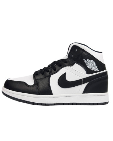 Jordan 1 Retro High Black White Winter С МЕХОМ