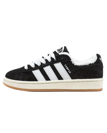 Adidas Campus Black White Winter С МЕХОМ