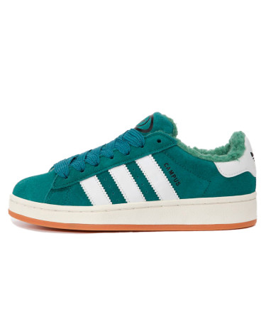 Adidas Campus Green White Winter С МЕХОМ
