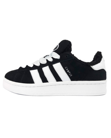 Adidas Campus White Black Winter С МЕХОМ