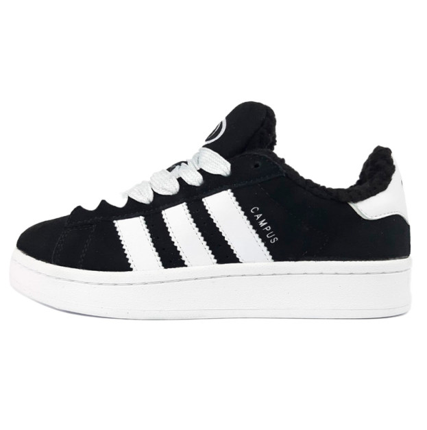 Adidas Campus White Black Winter С МЕХОМ