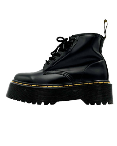 Dr. Martens Jadon Smooth Leather Platform Boots Ankle Black С ФЛИСОМ