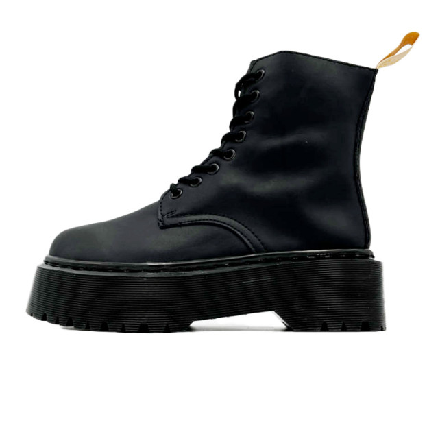 Dr. Martens Jadon Smooth Leather Platform Boots Triple Black Termo Zip С ФЛИСОМ
