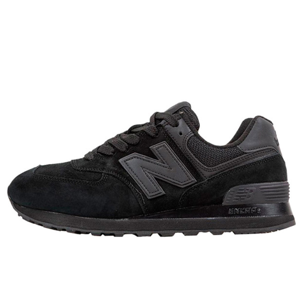 New Balance 574 Black Suede