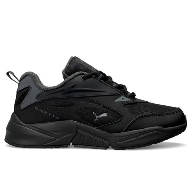 Puma RS All Black Grey З ФЛІСОМ