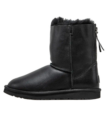 UGG Classic Short Zip Metallic Black II
