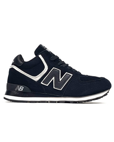 New Balance 574 High Black White Winter С МЕХОМ
