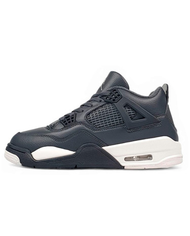 Jordan 4 Grey Black White Winter С МЕХОМ