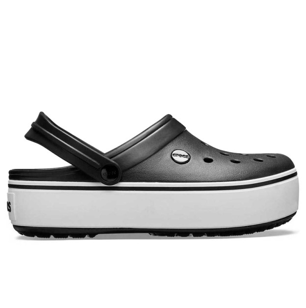 Crocs Crocband Platform Black White
