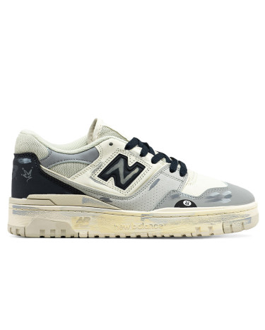New Balance 550 White Grey Painted