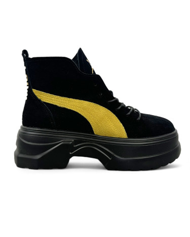 Puma Spring Boots Black Yellow