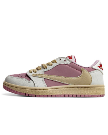 Jordan 1 Low x Travis Scott Pink White Beige