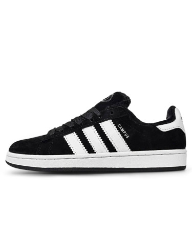 Adidas Campus Black White З ХУТРОМ