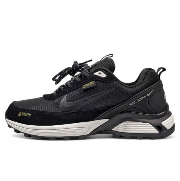 Nike Rivah Low Gore-Tex Black White З ХУТРОМ