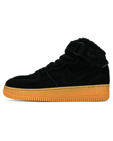 Nike Air Force 1 High Black Gym З ХУТРОМ