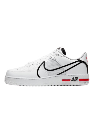 Nike Air Force 1 React White Black Red CD4366-100