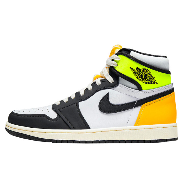 Jordan 1 Retro High White Black Volt University Gold 555088-118