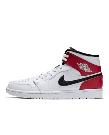 Jordan 1 Mid White Black Gym Red 554724-116