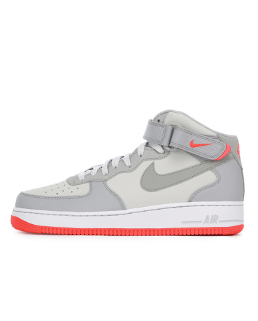 Nike Air Force 1 Mid Pure Platinum Wolf Grey Bright Crimson 315123-030